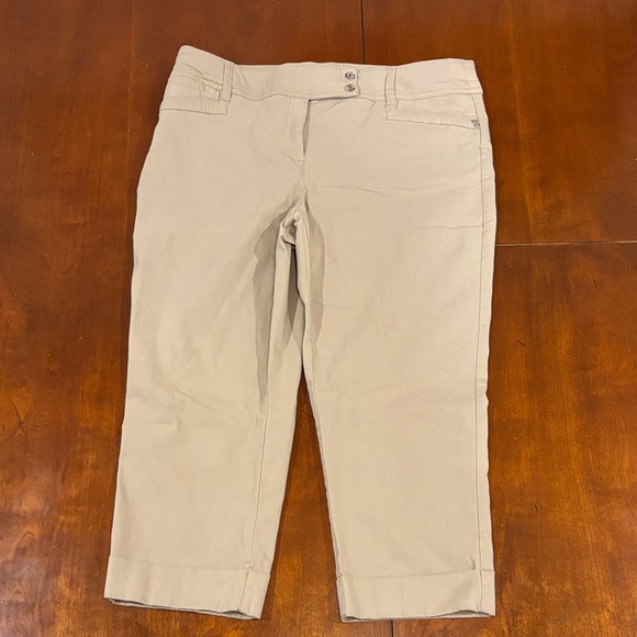 Style & Co. Navy and Khaki Curvy Capri Pants - Picture 5 of 8